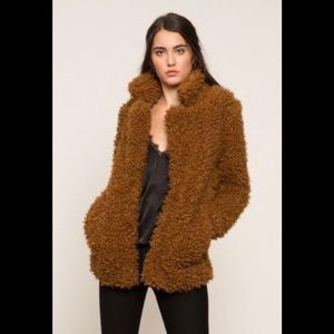 Faux fur teddy coat